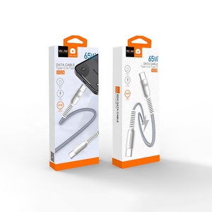 Nhanh chóng bán nhà máy thương hiệu trực tiếp Nylon bện bền Loại C để Loại C 1Meter PD 65 Wát siêu nhanh sạc cáp dữ liệu - Product Image 6