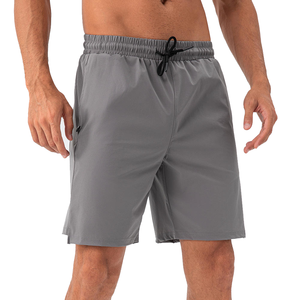Pantalones Cortos Deportivos para Hombre, Color Verde Menta Sólido, Tejido Ecológico de Secado Rápido, Cintura Media con Cordón Ajustable, Estilo Bermuda - Product Image 5