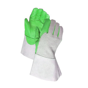 Guantes de Soldadura TIG de Cuero Flor y Piel Serraje con Forro de Tela Polar Gruesa, Resistentes para Bomberos, Construcción y Barbacoa - Product Image 4