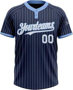 Camiseta de Softbol Personalizada con Rayas, Dos Botones Cosidos, Ropa de Equipo, Camiseta de Béisbol Deportiva Personalizada - Product Image 4