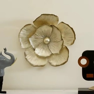 Décoration murale florale unique en métal, cadeaux de luxe pour le salon, art mural en fer provenant d'Inde - Product Image 5