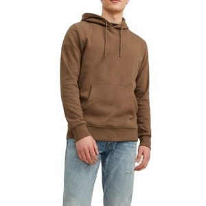 Sudadera con capucha extragrande de peso pesado para hombre de calidad superior con estampado personalizado bordado de algodón polar liso grueso invierno - Product Image 2