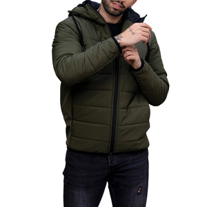Chaqueta Acolchada Ligera e Informal de Invierno para Hombre, Impermeable, con Capucha y Cierre Completo, para Actividades al Aire Libre - Product Image 4