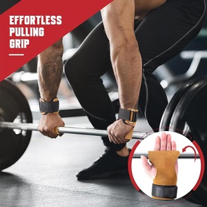 Protège-mains en cuir pour haltérophilie et gymnastique, durables, avec logo personnalisé, accessoires de fitness pour la salle de sport - Product Image 5