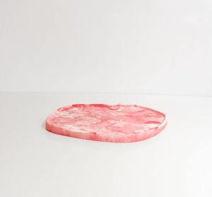 Assiette à salade en résine effet marbre Aqua Swirl, élégante corbeille à fruits, plateau de vanité pour la maison, plat durable pour bijoux et parfums - Product Image 5