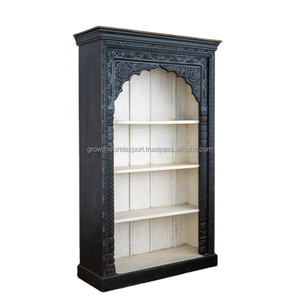 ชั้นหนังสือไม้แกะสลักแบบพรีเมี่ยมสำหรับ2025เฟอร์นิเจอร์ห้องนั่งเล่นและที่เก็บของ - Product Image 1