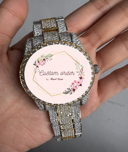 นาฬิกาเพชรโมอิสซาไนต์แบบกำหนดเองสำหรับผู้ชาย ดีไซน์หรูหราสไตล์ฮิปฮอป เครื่องประดับสแตนเลสสตีล - Product Image 5