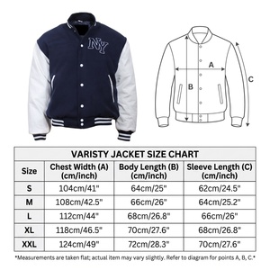 New Trendy Lettermen Bomber <b>Jacket</b> 100% Wool/Polyester/Cotton Canvas Casual Winter Front Logo Customizable Fabric <b>Fleece</b> <b>Lining</b> - Product Image 5