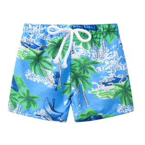 Shorts Bermuda en dentelle rayée arc-en-ciel pour hommes, taille à cordon de serrage, tissu tricoté respirant, shorts de bain décontractés, séchage rapide - Product Image 5