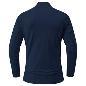 Sudadera Personalizada con Cierre de Cremallera para Hombre, Protección Solar, Color Sólido, Cuello Alto, Secado Rápido, Mezcla de Algodón Básico - Product Image 2
