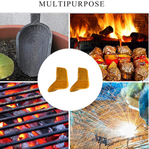 Protège-chaussures de soudage résistants au feu, protections de bottes en cuir croûte de vachette, robustes pour la lutte contre les incendies, la construction et les soudeurs - Product Image 2
