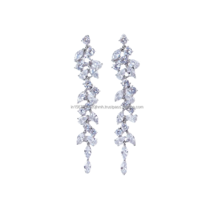 Pendientes de Diamantes Naturales con Corte Fantasía IGI/GIA, Pendientes de Oro Blanco/Amarillo de 14 Quilates, Joyería de Diamantes, Pendientes de Boda, Diamantes Creados en Laboratorio - Product Image 1