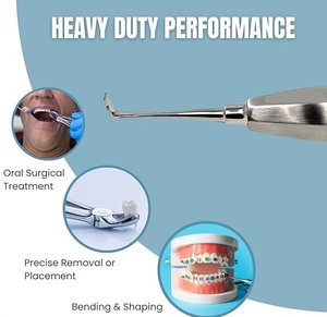 Elevadores Dentales para Cirugía Oral, Separadores y Extractores de Raíces, Punta Curva a 90 Grados, Acero Inoxidable, Manual, CE - Product Image 3
