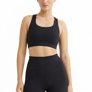 Sujetador deportivo y top de yoga de color liso personalizado para mujer, tallas grandes, con servicio OEM para fitness - Product Image 5