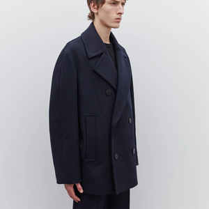 Abrigo de Estilo Urbano de Excelente Calidad, Color Sólido, con Botones, Talla Grande, para Otoño e Invierno, a la Moda - Product Image 4