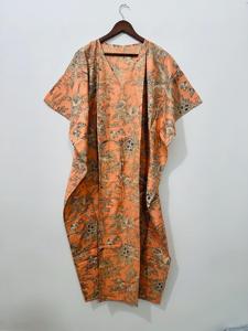 Luxury Style Hand Block Print Cotton <b>Kaftan</b> Plus Size Lightweight Printed Summer Cover-Up Great Price Cotton <b>Kaftan</b> for Women - Product Image 3