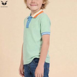 Smart Casual Kids Boys Polo Shirts Button <b>Down</b> Collar Premium Children Polo Tees Custom Logo Wholesale Boutique Boys Clothing - Product Image 4
