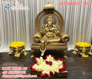 Entrée de mariage traditionnelle hindoue Vinayaka Statue décor grandeur nature Ganesha Statue pour mariage seigneur Ganesha Statue pour mariage - Product Image 4