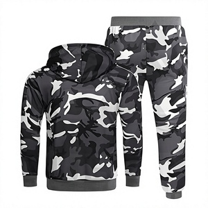 <b>Men's</b> 2-Piece Hooded Athletic Sweatsuit Casual Running Jogging Sport Suit Sets Breathable Eco-Friendly with Plus Size Option - Product Image 1