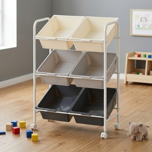 OEM Quality Factory Household Storage Furniture Manufacturer Kids Bin Organizer Toy Storage Home Storage Organization Iron - Product Image 1