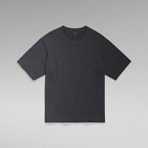 เสื้อยืดโอเวอร์ไซส์ผู้ชาย สีพื้น คอกลม แขนสั้น ผ้าฝ้าย เสื้อยืดลำลอง ย้อมสีเรียบ ทรงพอดีตัว - Product Image 2