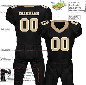 Ensemble d'uniformes de football américain haut de gamme avec logo personnalisé, pantalon rembourré et maillot à transfert thermique, haute durabilité, commande en gros - Product Image 5