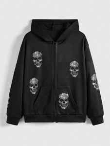 Sweat-shirts à fermeture éclair personnalisés avec strass, 100% coton, haute qualité, vêtements de sport d'hiver pour hommes, service OEM Pakistan - Product Image 2