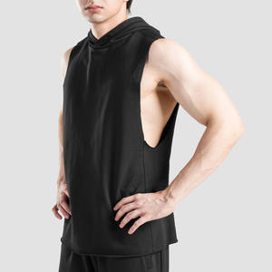 Custom Wholesale Mens Summer Sports <b>Tank</b> <b>Top</b> <b>Loose</b> Fit Breathable Quick Dry Polyester/Cotton Gym & Outdoor Fitness Vest - Product Image 2