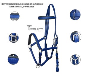 Leather Look Horse Endurance <b>Halter</b> Bridle Set Matt Polish Free Custom Plate Equestrian Tack for Endurance Riding - Product Image 6