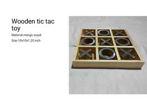 Jeu de Tic Tac Toe en bois éducatif pour enfants en gros avec logo personnalisé - Table d'activités d'apprentissage écologique - Product Image 3