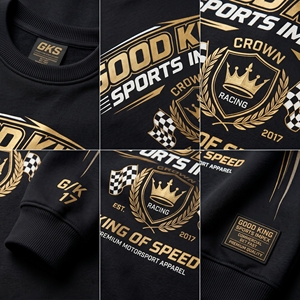 เสื้อสเวตเชิ้ตผู้ชายทรงปกติ คอกลม ผ้าฝ้ายฟลีซ 400 กรัม แบบถัก สำหรับฤดูหนาว ขายส่ง ปักโลโก้ เสื้อพูลโอเวอร์ลำลอง สตรีทแวร์ - Product Image 6