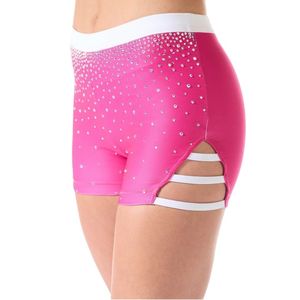 Ensemble de danse pour femmes en gros avec strass, haut court sans manches et short, tenue de performance scintillante pour le cheerleading et les spectacles sur scène - Product Image 5