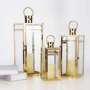 Compre una linterna decorativa de metal para velas, ideal para decoración del hogar, jardín, patio, bodas y fiestas, con un estilo rústico vintage. - Product Image 4