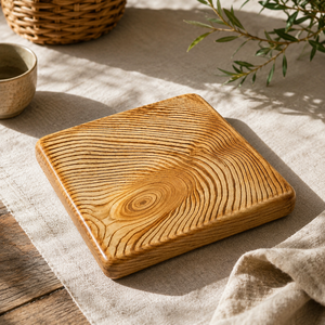 Square Pine <b>Decking</b> Board With Wood Grain Finish Rustic Design Waterproof Outdoor Use <b>Brushed</b> Surface Dual Lock Installation - Product Image 1