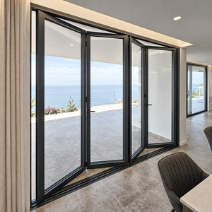 Puerta Plegable de Aluminio Exterior Aprobada por American Standard Florida, Puerta Plegable Tipo Acordeón para Balcón, Patio, Puerta de Entrada - Product Image 1