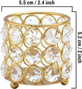 เชิงเทียนคริสตัลรูปไข่ทำมือ งานฝีมือประณีต สำหรับตกแต่งโต๊ะงานแต่งงาน ของตกแต่งบ้าน จำหน่ายจำนวนมาก - Product Image 2