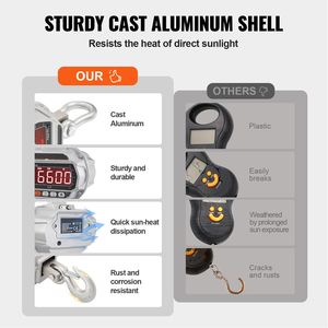 Bilancia Digitale Industriale per Gru da 3000 kg (6600 libbre) con Telecomando, Cassa in Alluminio Pressofuso e Display LED - Product Image 3