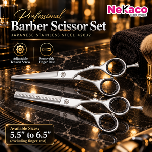 Ciseaux à effiler les cheveux professionnels Nekaco, acier inoxydable japonais 420J2, ciseaux de barbier multicolores, logo personnalisé OEM - Product Image 4