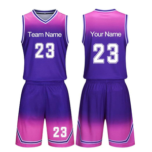 ชุดกีฬาบาสเก็ตบอลแบบขายส่งจำนวนมาก ออกแบบเองได้ พร้อมบริการพิมพ์ลายแบบ Sublimation ชุดบาสเก็ตบอลสีพื้น - Product Image 1