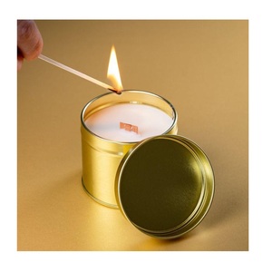 โรงงานขายส่งเทียนหอมในภาชนะทรงกลมสีทอง  กระปุกโลหะสั่งทำพิเศษ กระปุกสแตนเลส - Product Image 4