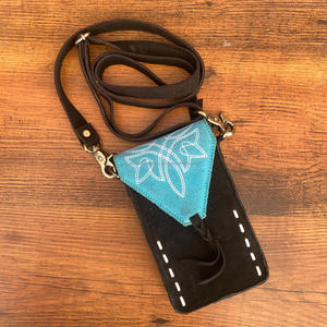 Nueva marca de moda, venta al por mayor, bolsos pequeños de cuero de ante para teléfono móvil para mujer, bolsos cruzados de cuero genuino occidental para teléfono móvil - Product Image 3