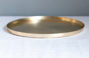 Bandeja de servicio de latón hecha a mano, aspecto minimalista Vintage, construcción duradera para uso a largo plazo, decoración elegante para bodas con temática de frutas - Product Image 5