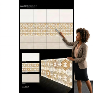 Azulejo Cerámico de 30x60cm 12x24 300x600mm para Producción en Fábrica, Diseño de Paredes Interiores, Azulejo Decorativo de Porcelana para Cocina, Mosaico - Product Image 3