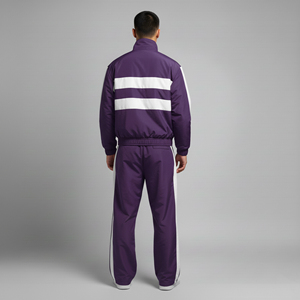 <b>Men</b> Nylon Running Tracksuit <b>Waterproof</b> Breathable Sportswear Zipper Side Pocket Custom OEM Wholesale Training <b>Suit</b> - Product Image 2