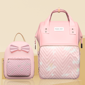 Polka Tots MamaMini Luxe Duo Bolsa De Pañales-Melocotón - Product Image 1