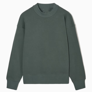 Sudadera de Forro Polar con Borde Acanalado y Cuello Alto Beige para Hombre, Corte y Confección Personalizados, 100% Poliéster, Secado Rápido, Venta al por Mayor, OEM, Precio Económico - Product Image 4