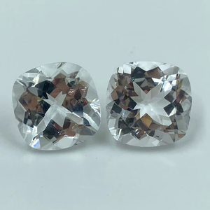 Top Quality White <b>Colour</b> Natural White Topaz Loose Gemstone <b>Cushion</b> Cut 27.00CTS 14mm For Jewelry Making - Product Image 1