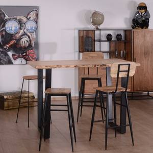 Mesa de bar Vandana Urban Core 150x90 cm, metal y acacia maciza natural Jaffna - Product Image 1