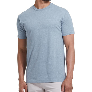 Camiseta Deportiva Larga Informal de Algodón para Hombre, Cuello Redondo, Manga Corta, Ecológica, de Primera Calidad, Jersey de Algodón, Cuello Redondo - Product Image 6