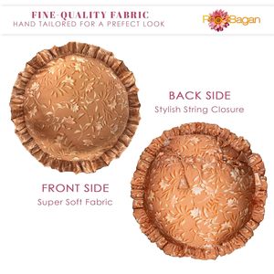 Fundas de Cojín Redondas de Satén Premium con Volantes, Decorativas para el Hogar, Hotel, Eventos, Fiestas y Banquetes - Product Image 4